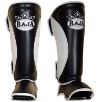 Raja Boxing RTSP-1-D Muay Thai Shin Guards Black-White