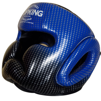 TKB TopKing "Super Star" Boxing Headgear Head Guard Blue
