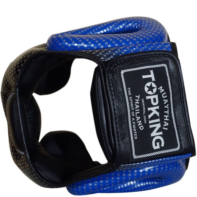 TKB TopKing "Super Star" Boxing Headgear Head Guard Blue
