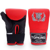 TKB TopKing TKBMP-CT Bag Gloves Muay Thai Boxing Mitts Closed Thumb Red-Black