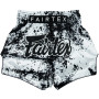 Fairtex BS1948 "Grunge" White Muay Thai Boxing Shorts Free Shipping