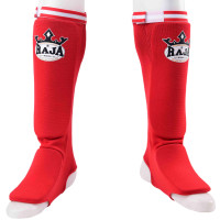 Raja Boxing Shin Guards Elastic Cotton Competition Shin Pads Red Free Shipping