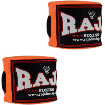 Raja Boxing Hand Wraps Muay Thai Boxing Elastic Cotton Orange Free Shipping