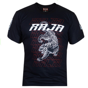 Raja Boxing Muay Thai T-Shirt "Tiger" Black Free Shipping