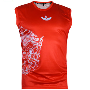 Raja Boxing T-Shirt Muay Thai Boxing Training Gym Free Shipping Red