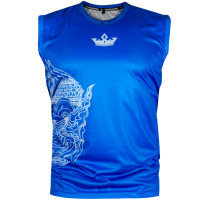 Raja Boxing T-Shirt Muay Thai Boxing Training Gym Free Shipping Blue