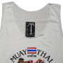 Muay Thai Jersey Tank Top Cotton Oversized White Free Shipping