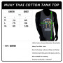 Muay Thai Jersey Tank Top Cotton Oversized White Free Shipping