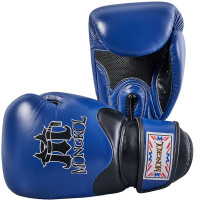 Mongkol "Breathable" Muay Thai Boxing Gloves Mesh Palm Blue-Black