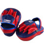 Raja Boxing RPM-6A Focus Mitts Muay Thai Curved Open Fingers Blue-Red