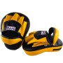 Raja Boxing RPM-6A Focus Mitts Muay Thai Curved Open Fingers Black-Yellow