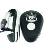 Raja Boxing RPM-6A Focus Mitts Muay Thai Curved Open Fingers Black-White