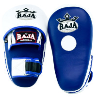 Raja Boxing RPM-7B Focus Mitts Muay Thai Closed Fingers Blue-White