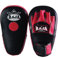 Raja Boxing RPM-7A Focus Mitts Muay Thai Open Fingers Black-Red