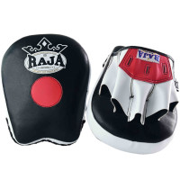 Raja Boxing RPM-3 Focus Mitts Muay Thai Boxing Black-White-Red