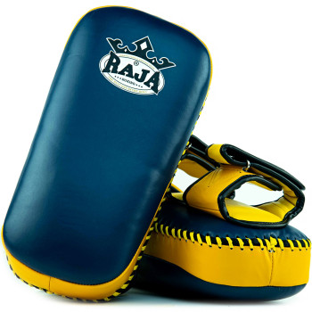 Raja Boxing RKP-S Thai Pads Muay Thai Yellow-Dark-Blue