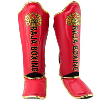 Raja Boxing "LS2" Muay Thai Shin Guards Red