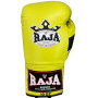 Raja Boxing "Single" Muay Thai Boxing Gloves Lace Up Yellow-Black