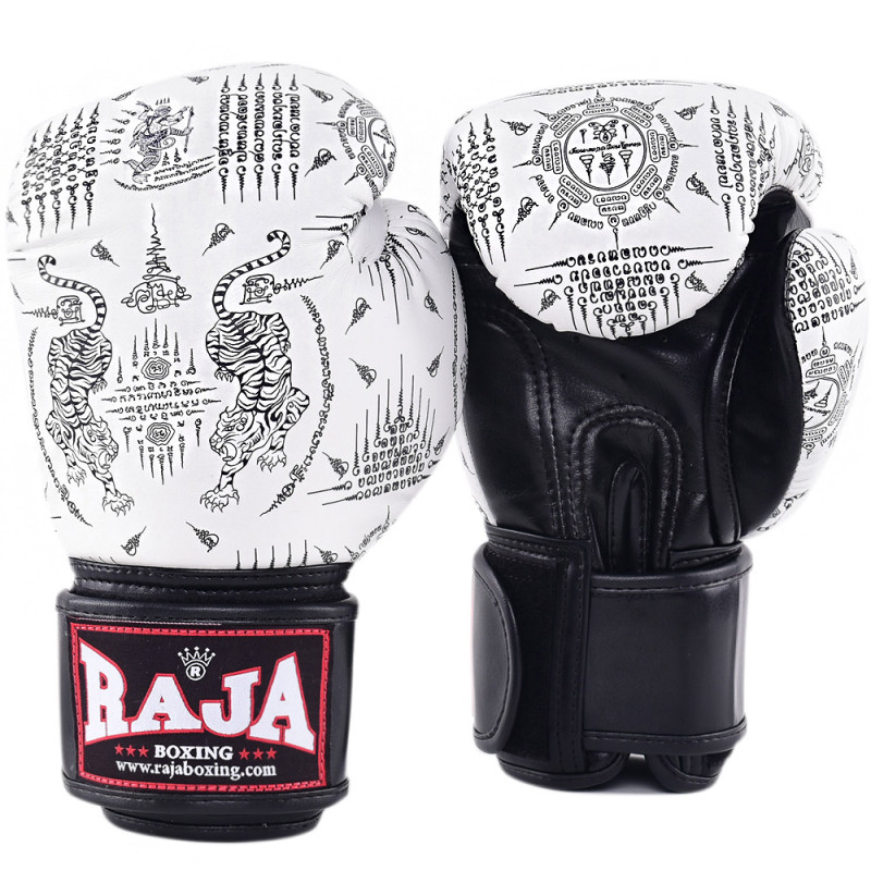 Raja Boxing Muay Thai Gloves "Sakyan" White-Black