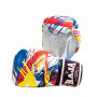 Raja Boxing Muay Thai Gloves "Paint" White