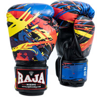 Raja Boxing Muay Thai Gloves "Paint" Black
