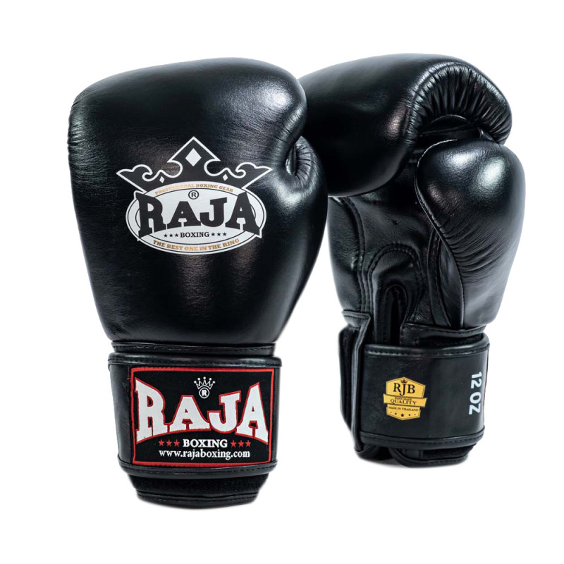 Raja Boxing Muay Thai Gloves "Single Color" Black
