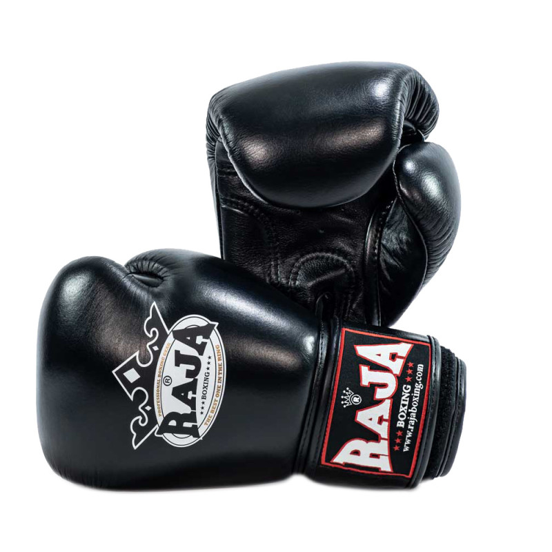 Raja Boxing Muay Thai Gloves "Single Color" Black