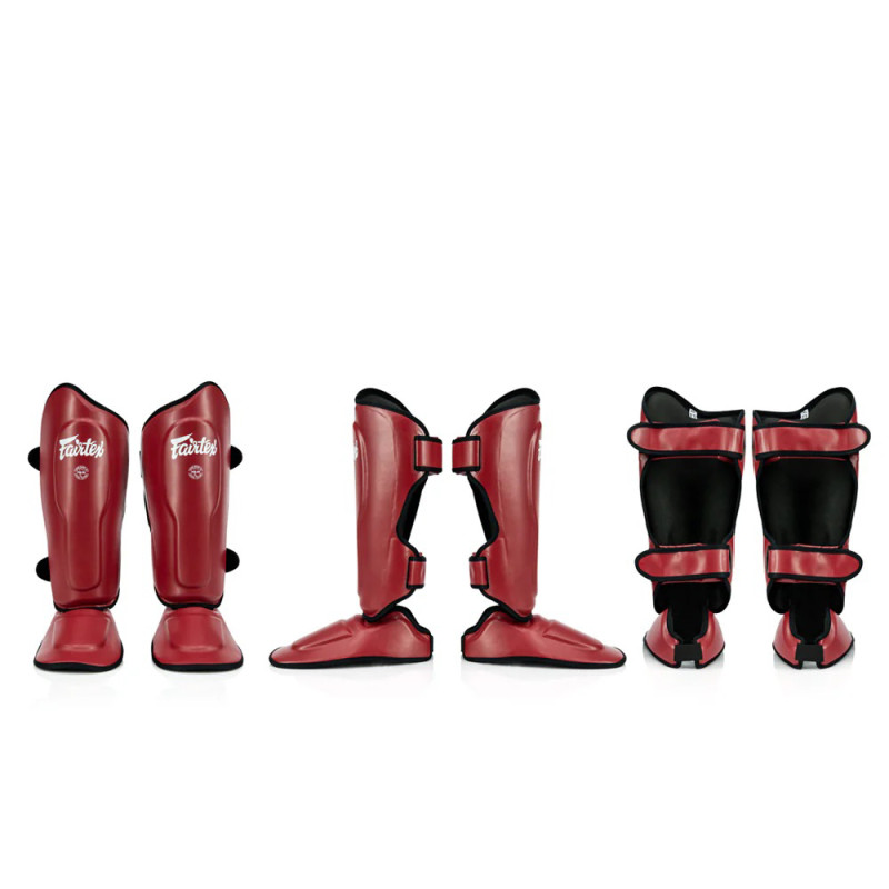 Fairtex SP9 "Ultra Ergo" Muay Thai Boxing Shin Guards Red