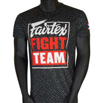 Fairtex TST260 "Fight Team" T-Shirt Muay Thai Boxing Training Black Free Shipping