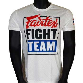 Fairtex TST260 "Fight Team" T-Shirt Muay Thai Boxing Training White Free Shipping