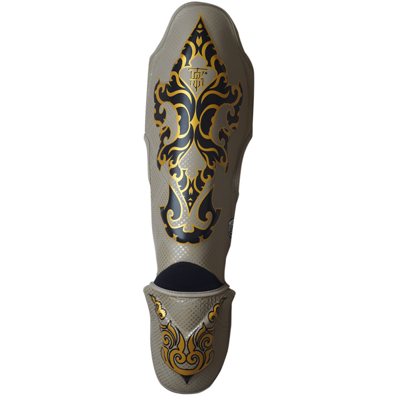 TKB TopKing TKSGKN-01 Shin Guards Muay Thai Boxing "Kanok" Beige
