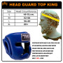 TKB Top King TKHGEC-LV "Extra Coverage" Boxing Headgear Head Guard Blue