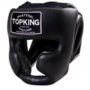 TKB Top King TKHGFC-LV "Full Coverage" Boxing Headgear Head Guard Black