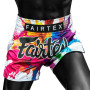 Fairtex BS1939 "Funky Soul" White Muay Thai Boxing Shorts Free Shipping