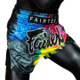 Fairtex BS1938 "Acid Jazz" Black Muay Thai Boxing Shorts Free Shipping