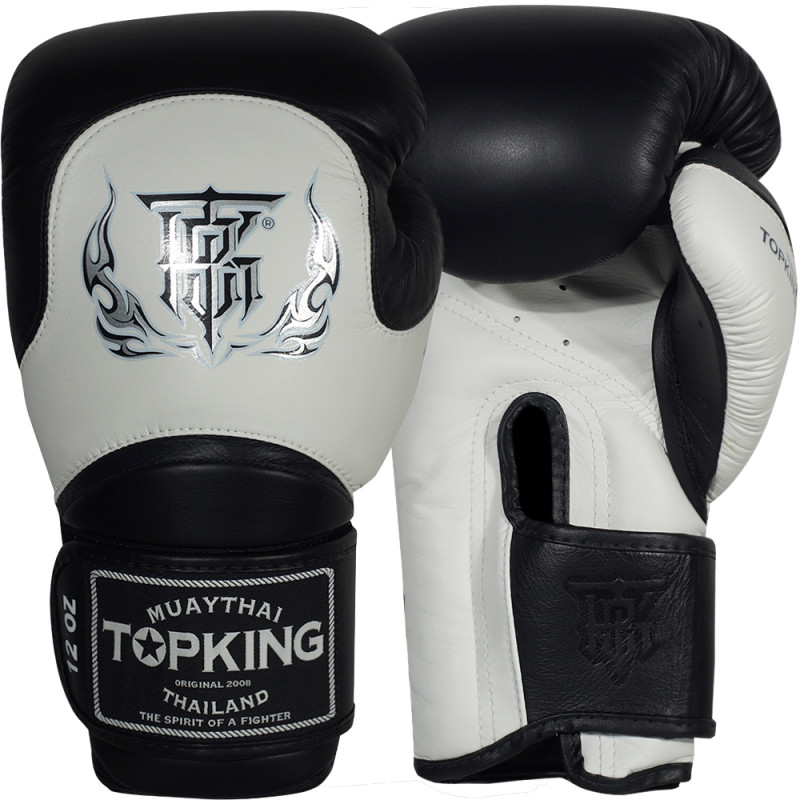 TKB TopKing Boxing Gloves "Blend-02" Black-White
