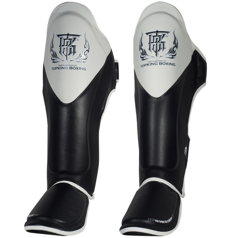 TKB TopKing "Blend-01" Shin Guards Muay Thai Boxing Black-White