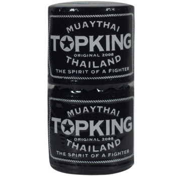 TKB Top King Hand Wraps Muay Thai Boxing Elastic Free Shipping Black