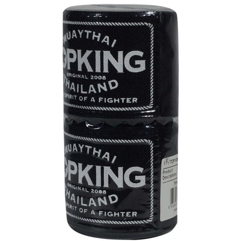 TKB TopKing Hand Wraps Muay Thai Boxing Elastic Free Shipping Black