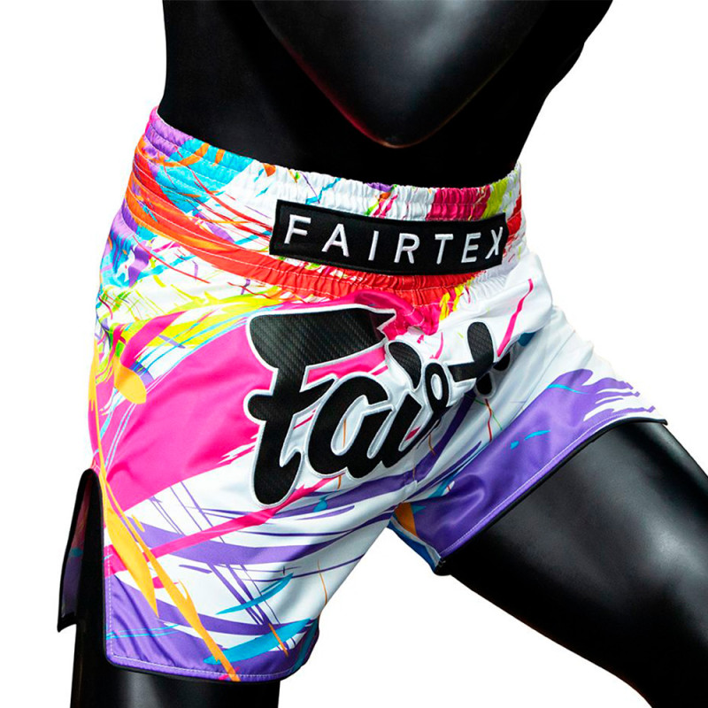 Fairtex BS1933 Muay Thai Boxing Shorts "World Music" White Free Shipping