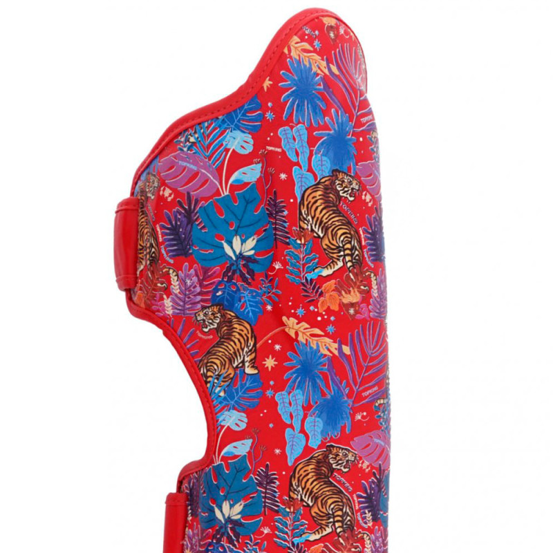 TKB TopKing "Wild Tiger" Shin Guards Muay Thai Boxing Red