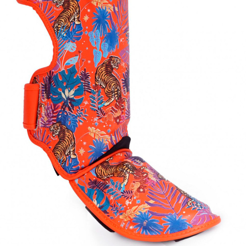 TKB TopKing "Wild Tiger" Shin Guards Muay Thai Boxing Orange