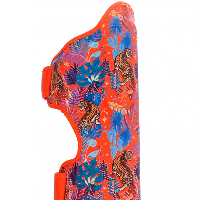 TKB TopKing "Wild Tiger" Shin Guards Muay Thai Boxing Orange