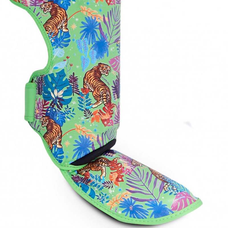 TKB TopKing "Wild Tiger" Shin Guards Muay Thai Boxing Green