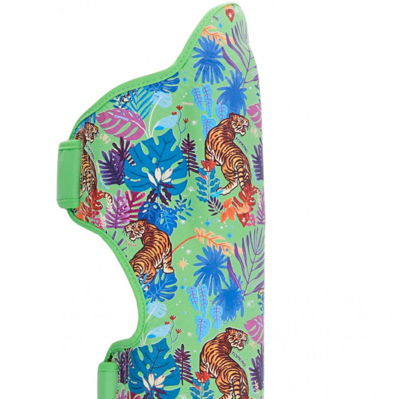 TKB TopKing "Wild Tiger" Shin Guards Muay Thai Boxing Green