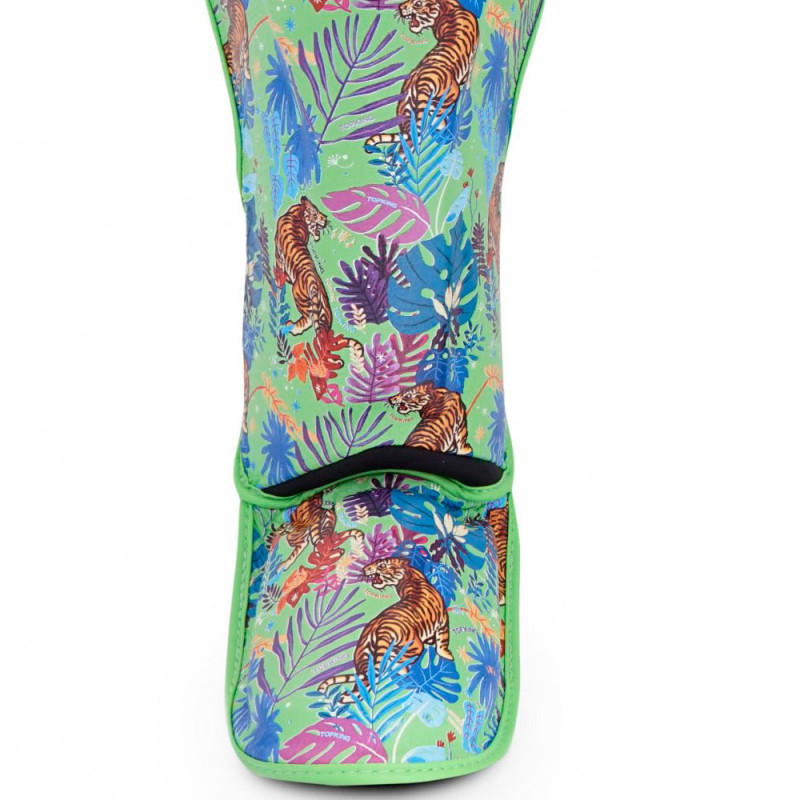 TKB TopKing "Wild Tiger" Shin Guards Muay Thai Boxing Green