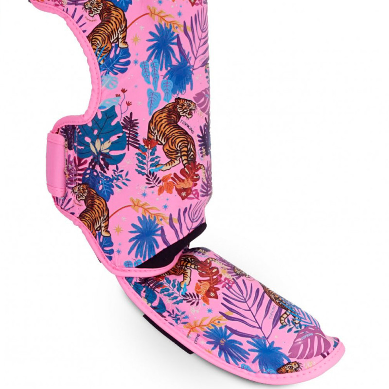 TKB TopKing "Wild Tiger" Shin Guards Muay Thai Boxing Pink