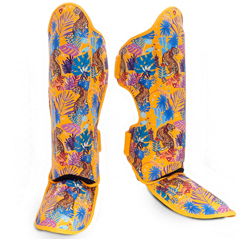 TKB TopKing "Wild Tiger" Shin Guards Muay Thai Boxing Yellow