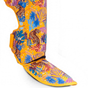 TKB TopKing "Wild Tiger" Shin Guards Muay Thai Boxing Yellow