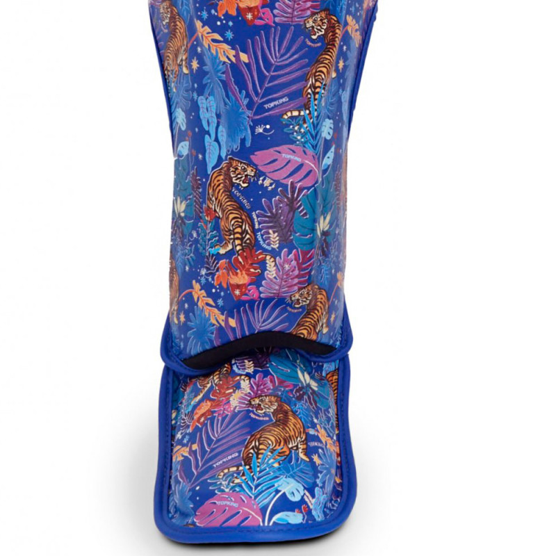 TKB TopKing "Wild Tiger" Shin Guards Muay Thai Boxing Blue